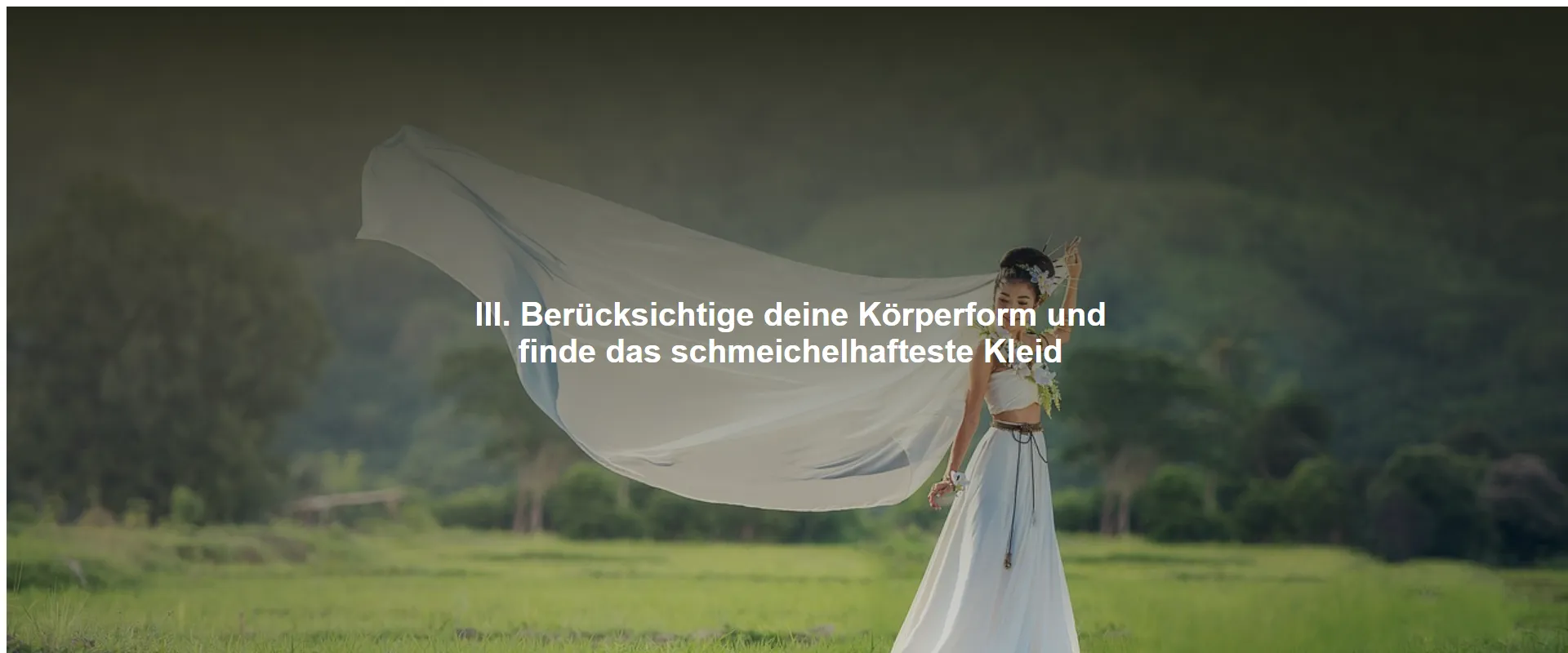 Berücksichtige deine Körperform und finde das schmeichelhafteste Kleid