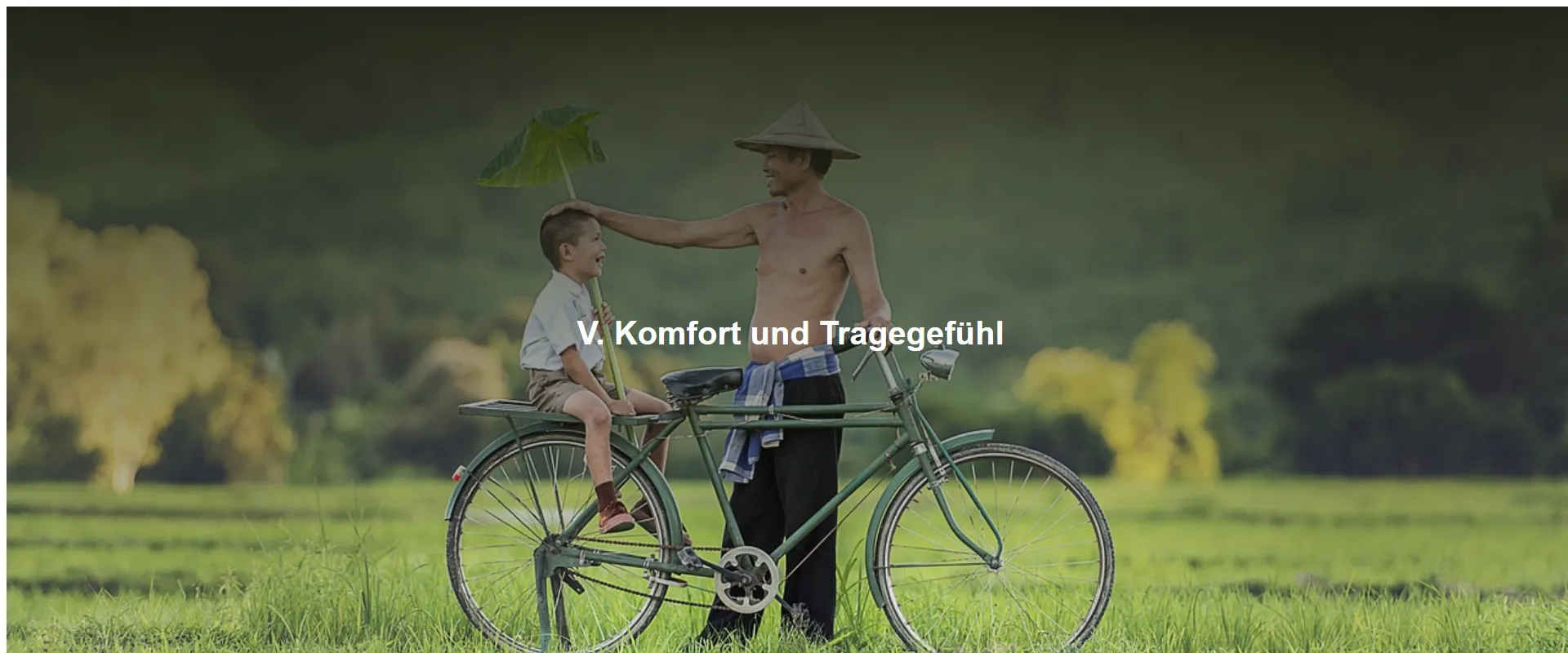 Komfort und Tragegefühl